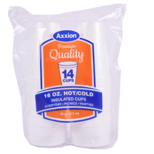 CUPS FOAM 16OZ 14PK 1CT