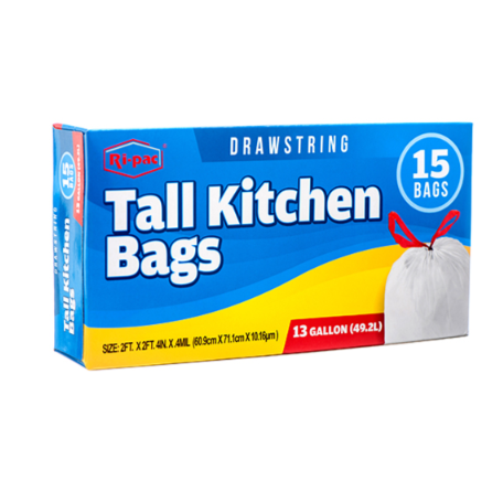TRASHBAG RI-PAC TALL KITCHEN 15PK 13GAL 1CT