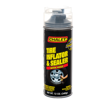 AUTO CHALET TIRE INFLATOR & SEALER W/HOSE 12OZ