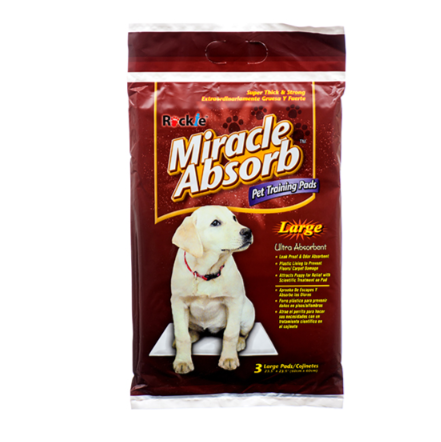 DOG TRAINING PAD MIRACLE LARGE 3PK