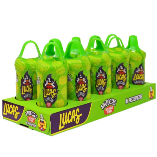CANDY LUCAS MUECAS CUCUMBER PEPINO LIGHT GREEN 10PK