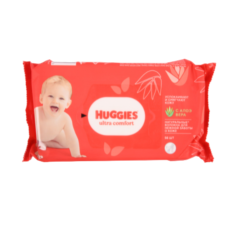 BABY WIPES HUGGIES ULTRA COMFORT RED 56PK 1CT