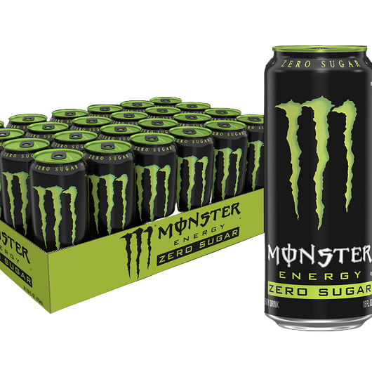MONSTER ENERGY ZERO SUGAR DARK GREEN 16OZ 24PK 1CT