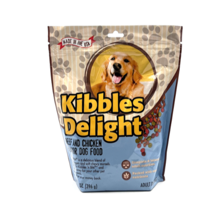 DOG FOOD KIBBLES DELIGHT BEEF/CHICKEN 14OZ 1CT