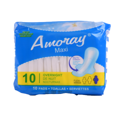MAXI PAD AMORAY FLEXIWINGS BLUE 10PK