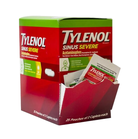 MEDICINE TYLENOL SINUS SEVERE DUAL 25PK