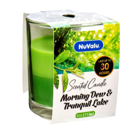 CANDLE NUVALU TUMBLER MORNDEW & TRANGUIL 4OZ