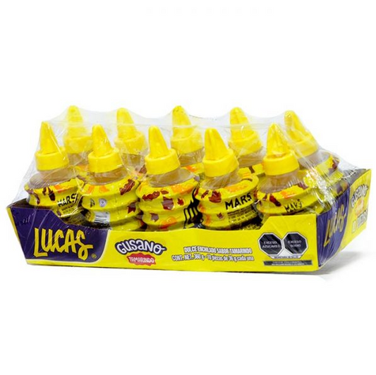 CANDY LUCAS GUSANO TAMARINDO YELLOW 10PK