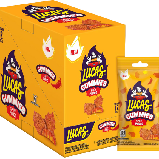 CANDY  LUCAS GUMMIE SPICY MANGO 12PK