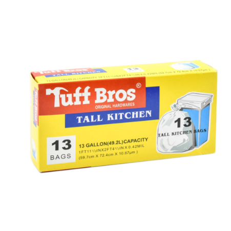TRASHBAG TUFF BROS TALL KITCHEN 13PK 13GAL