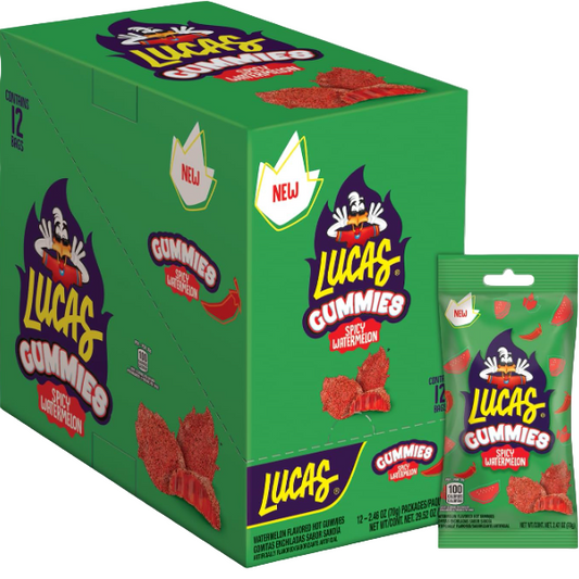 CANDY LUCAS GUMMIE SPICY WATERMELON 12PK