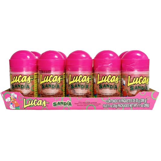 CANDY LUCAS POLVOS SANDIA GREEN&PINK 10PK