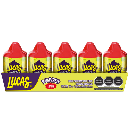 CANDY LUCAS BOMVAZO LIMON YELLOW 10PK
