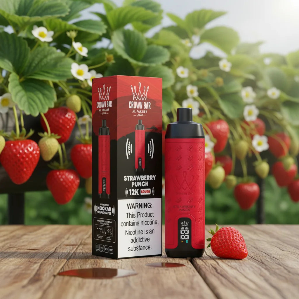 VAPE CROWN BAR AL FAKHER 12K 5PK  STRAWBERRY PUNCH