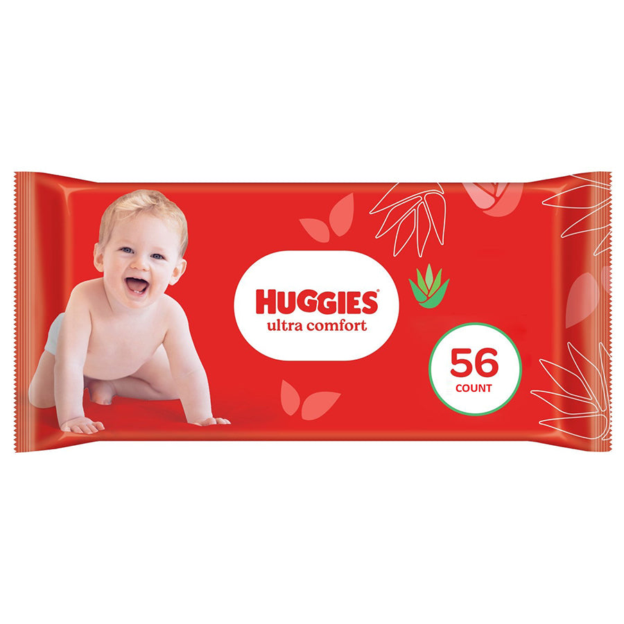 BABY WIPES HUGGIES ULTRA COMFORT RED 56PK 1CT