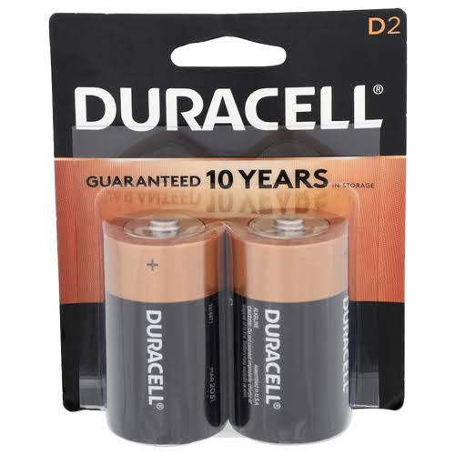 BATTERY DURACELL D 2PK 1CT