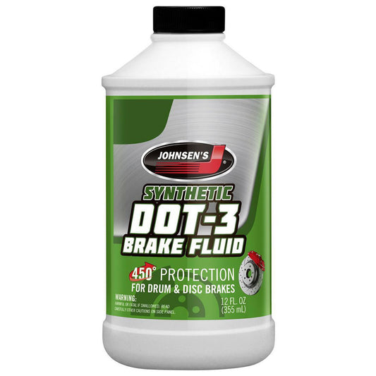 AUTO JOHNSENS BRAKE FLUID DOT3 GREEN 12OZ 1CT