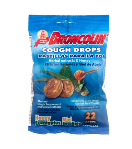 BRONCOLIN HERBAL HARD CANDY HONEY PEPPERMINT 1.9 OZ 1CT