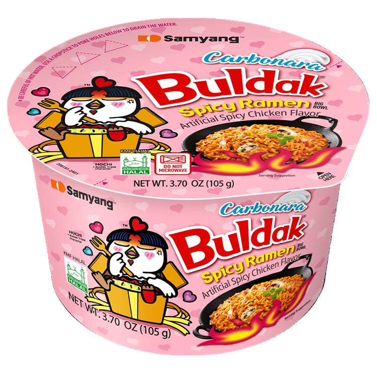 SOUP BULDAK BOWL CARBONARA CHICKEN 4.93OZ 6PK 1CT
