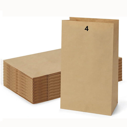 BAGS PAPER SIZE #4 500PK 1CT