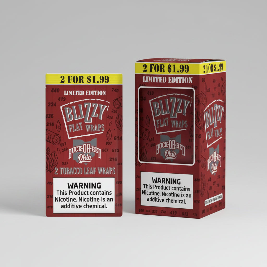 WRAP BLIZZY FLAT 2/$1.99 BUCK-OH-RED OHIO 20PK 1CT