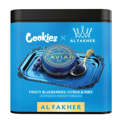 AL FAKHER COOKIES FRUITY BLUEBERRIES, CITRUS $ MINT FLAVOR HOOKAH TOBACCO 250G 1CT