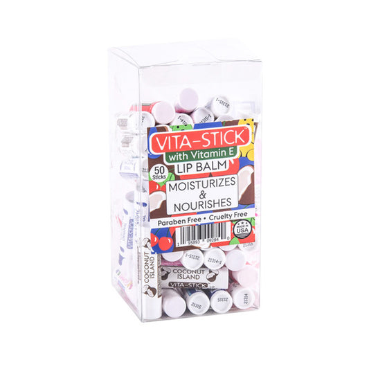 CHAPSTICK VITASTICK LIP BALM 1 CT MOISTURIZER & NOURISHING WITH VITAMIN E 50PK DISPLAY