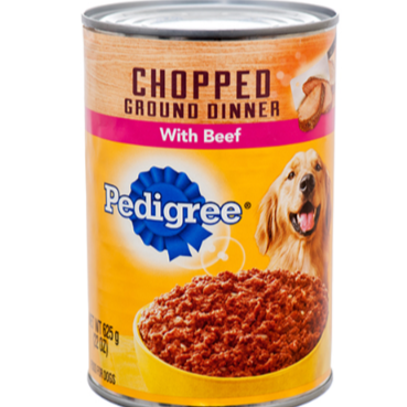 DOG FOOD PEDIGREE CHOPPED BEEF 220Z 1CT