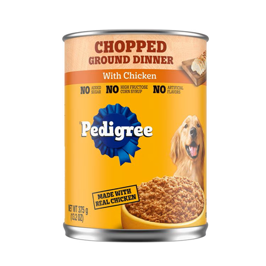 DOG FOOD PEDIGREE CHOPPED WITH CHICKEN 13.2OZ 1CT