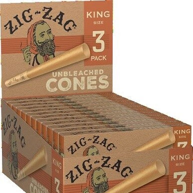 ZIG ZAG CONES KING UNBLEACHED 3PK