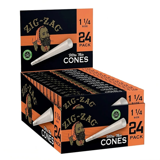 ZIG ZAG CONES ORANGE 1 1/4 24PK