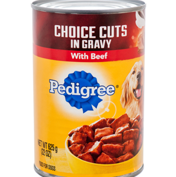 DOG FOOD PEDIGREE CHOICE CUTS BEEF/GRAVY 220Z 1CT