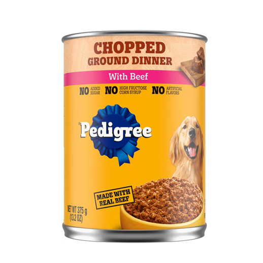 DOG FOOD PEDIGREE CHOPPED BEEF 13.2OZ 1CT
