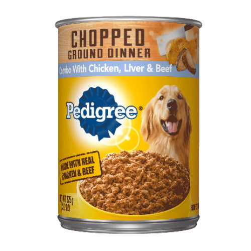 DOG FOOD PEDIGREE CUT CHICKEN ,LIVER & BEEF 13.2OZ 1CT