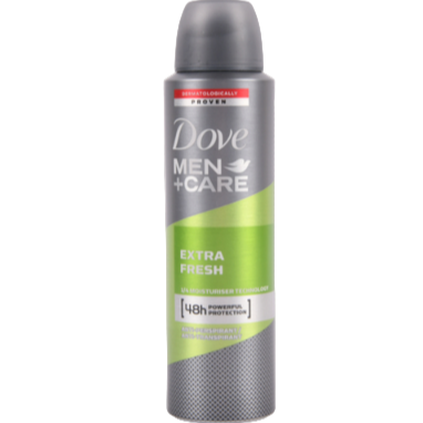 DOVE MEN BODY SPRAY EXTRA FRESH 150ML 1CT