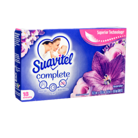 DRYER SHEET SUAVITAL LAVENDER 18PK 1CT