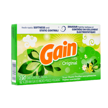 DRYER SHEET GAIN ORIGINAL 15PK 1CT