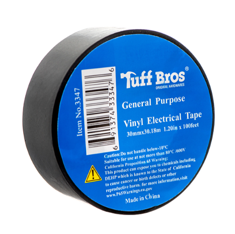 ELECTRIC TAPE 1.25"X33 YDS "TUFF BUILT"