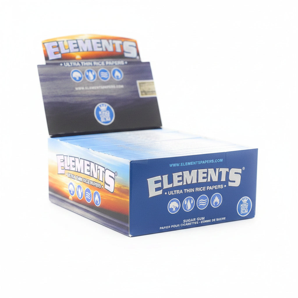 ELEMENT KING SIZE SLIMULTRA THIN RICE ROLLING PAPER FULL BOX OF 50PK 1CT