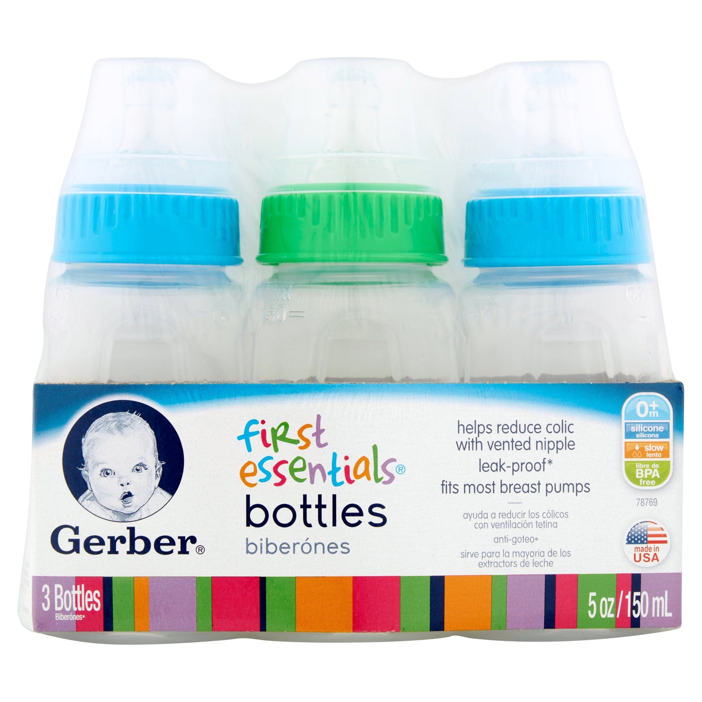 BABY BOTTLE FIRST ESSENTIALS 3PK 5 OZ 1CT