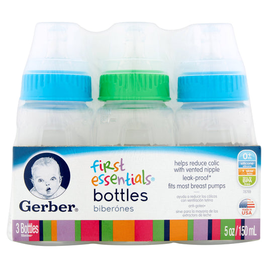BABY BOTTLE FIRST ESSENTIALS 3PK 5 OZ 1CT