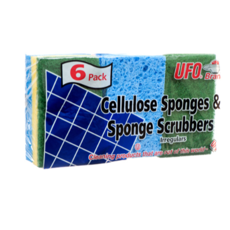 SPONGES AND SCRUBBERS UFO 6PK