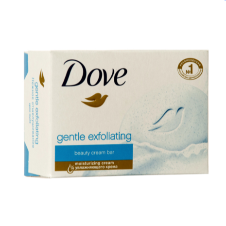 SOAP DOVE BAR EXFOLIATING LIGHT BLUE 4.75OZ