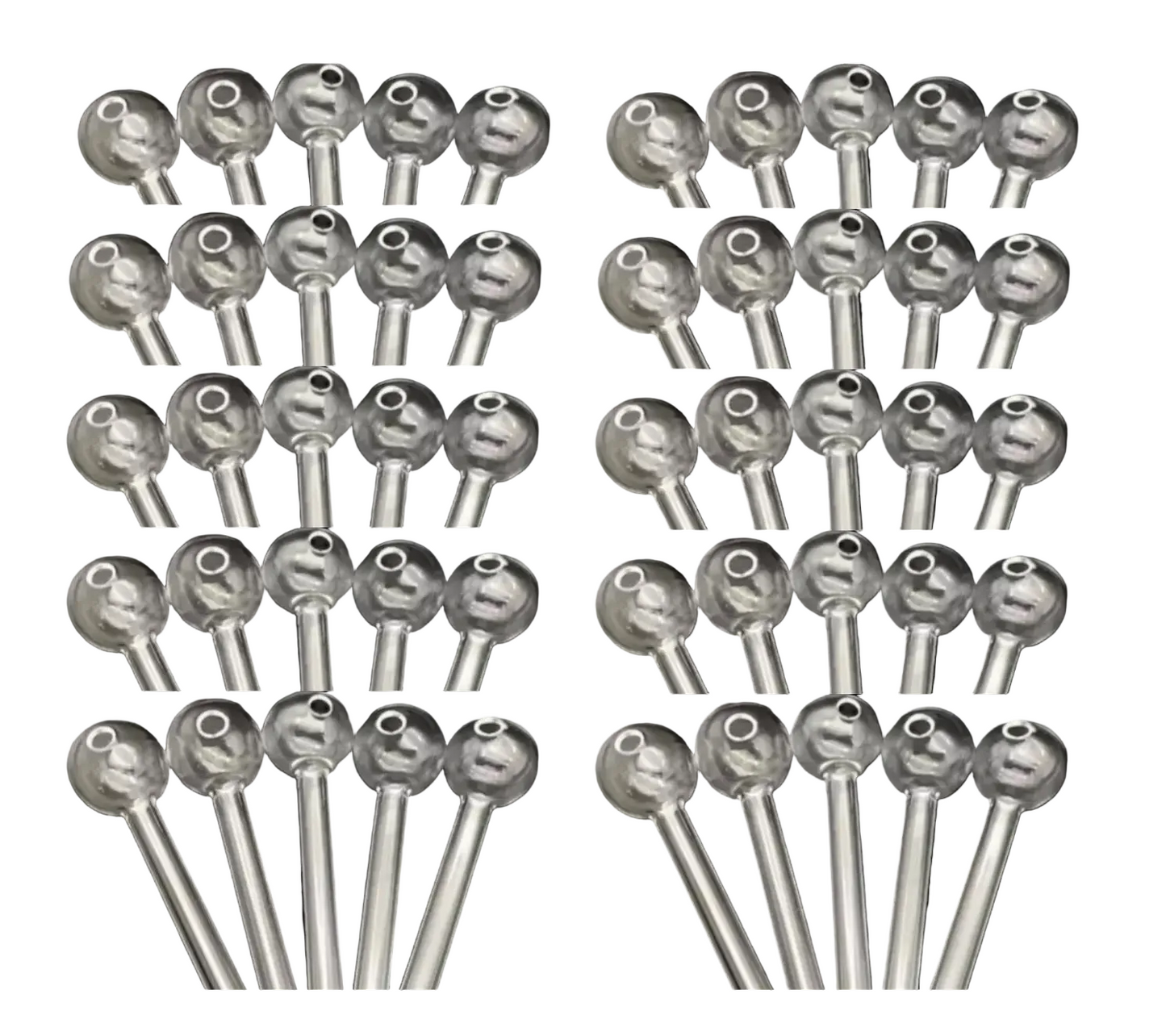 GLASS PIPES OB THICK CLEAR 4 INCH BAG 50 PACK