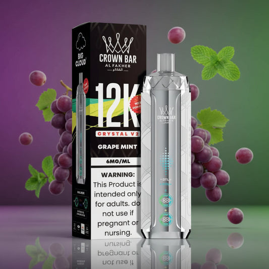 VAPE CROWN BAR AL FAKHER 12K 5PK  GRAPE MINT