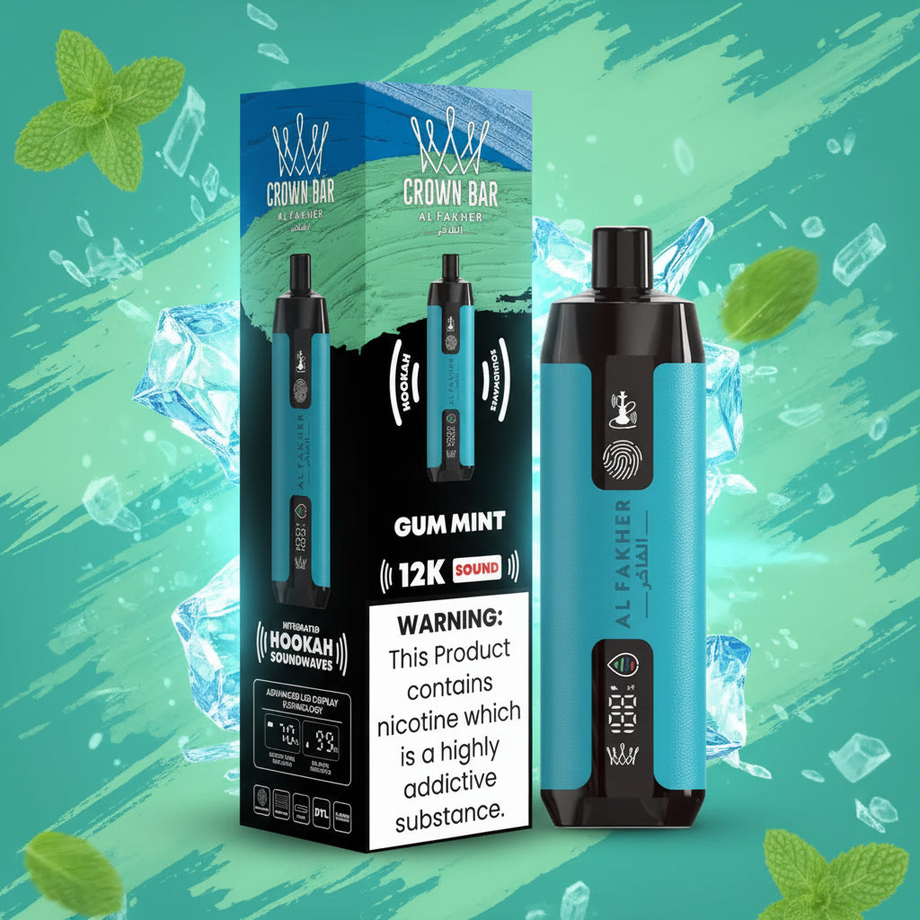 VAPE CROWN BAR AL FAKHER 12K 5PK  GUM MINT