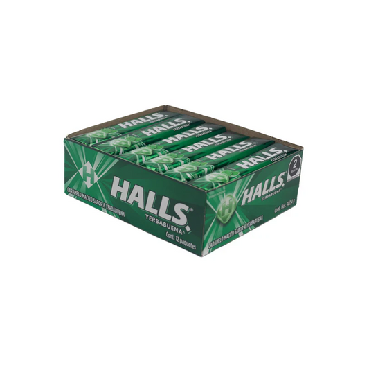 HALLS COUGH DROPS MINT GREEN 12PK
