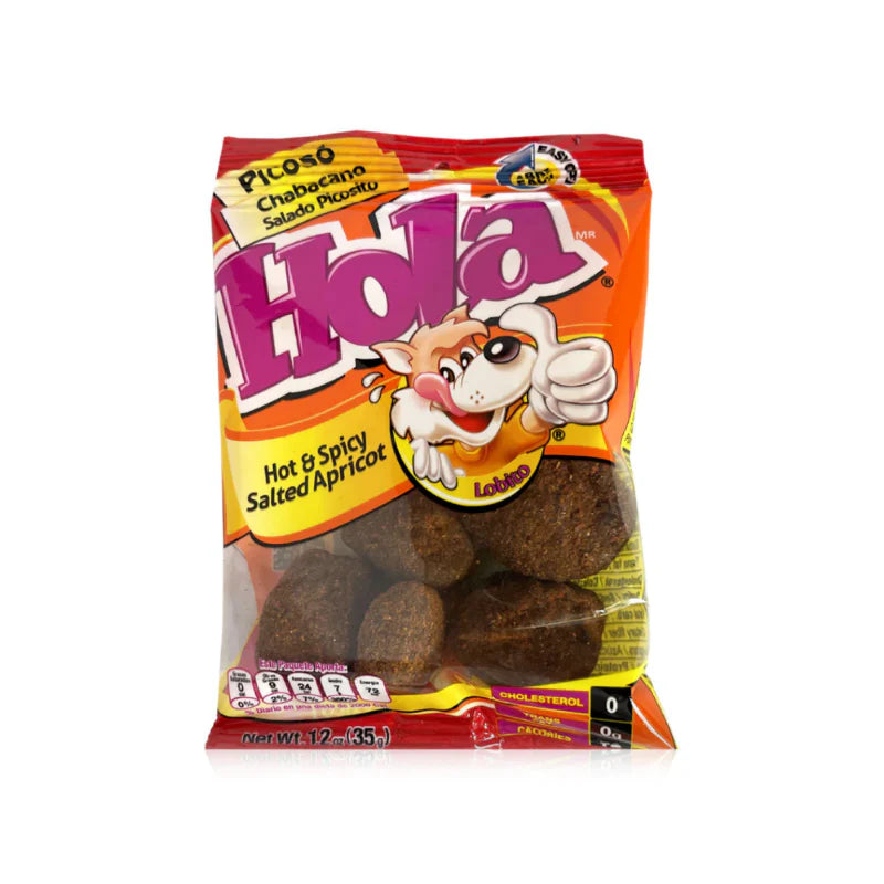 HOLA HOT & SPICY SALTED APRICOT 12PK 3.5OZ 1CT