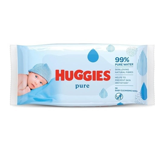 HUGGIES BABY WIPE PURE 56PK 1CT