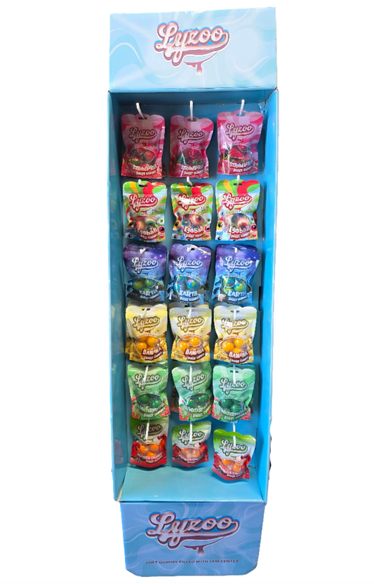 LYZOO DISPLAY GUMMY CANDY 72G 36CT (INCLUD DISPLAY)